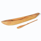 Escultura Canoa em Madeira - Carlos Roberto