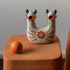 Boi duplo em Cerâmica - Jequitinhonha