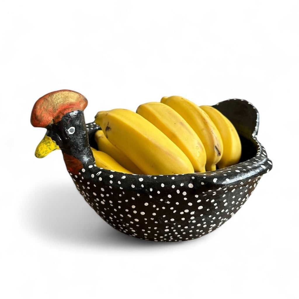 Fruteira Galinha D' Angola em Cerâmica P