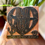 Matriz xilogravura J. Miguel - Coração Sertanejo