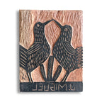 Matriz xilogravura J. Miguel - Pombinhos