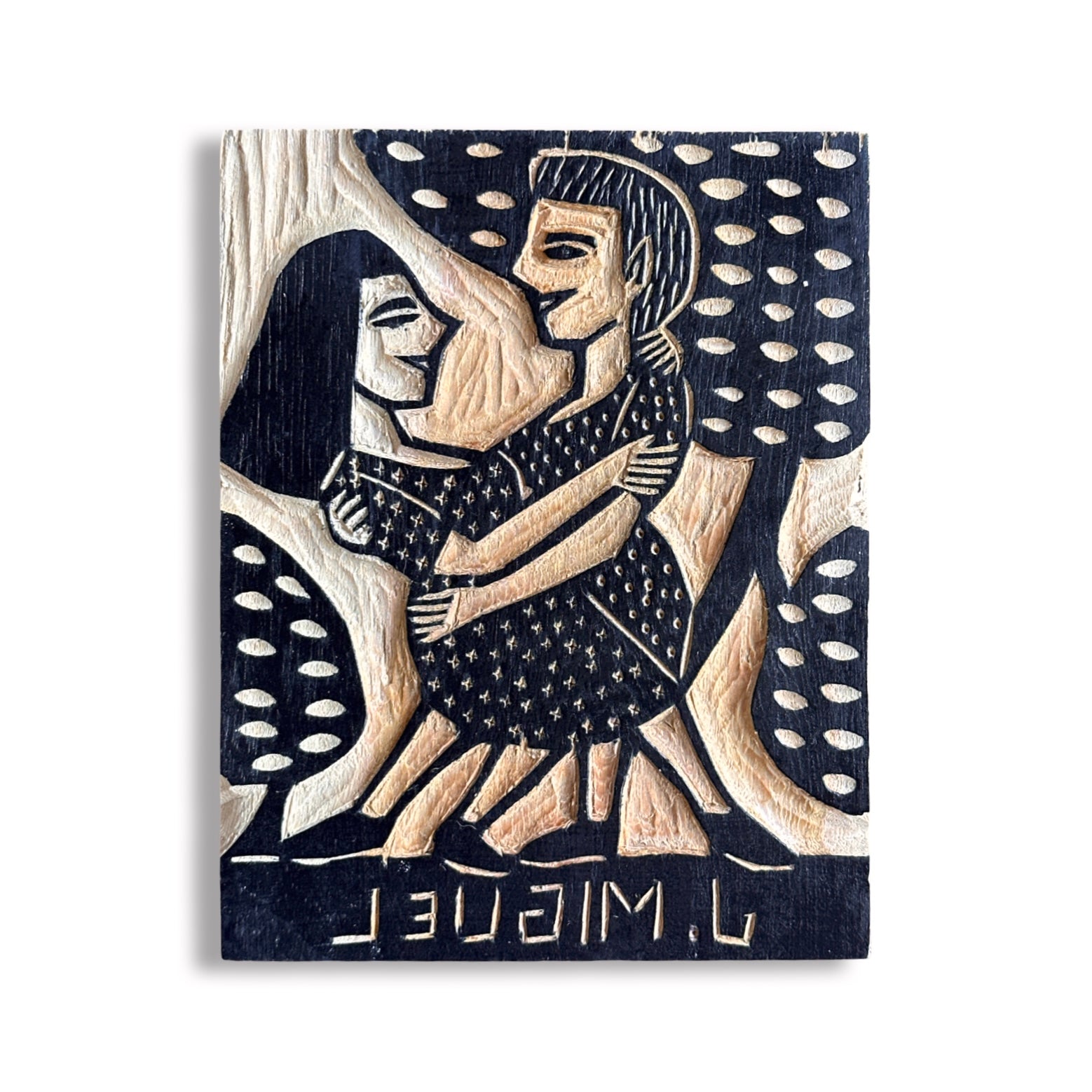 Matriz xilogravura J. Miguel - Casal Feliz