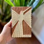 Matriz xilogravura J. Miguel - Colibri branco