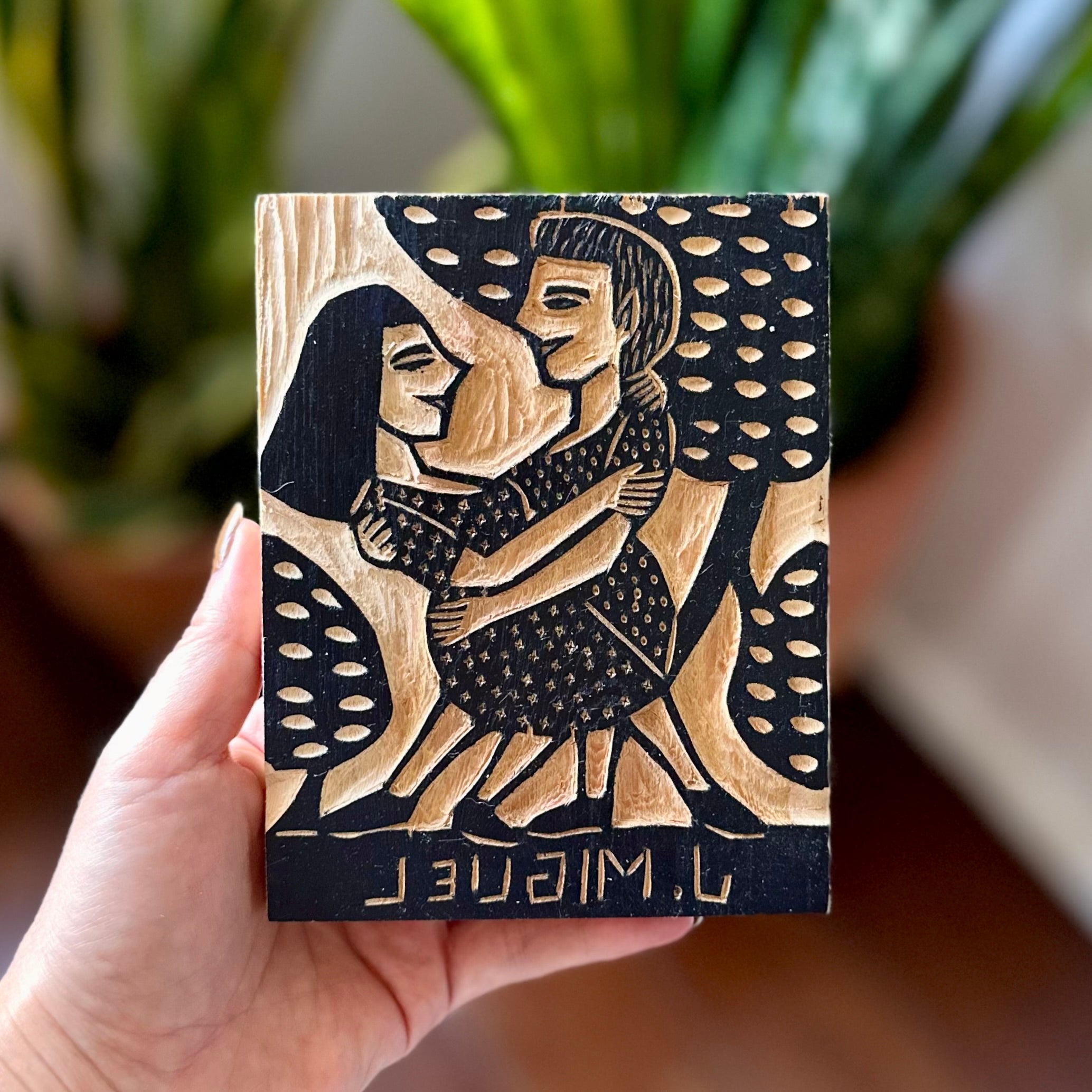 Matriz xilogravura J. Miguel - Casal Feliz