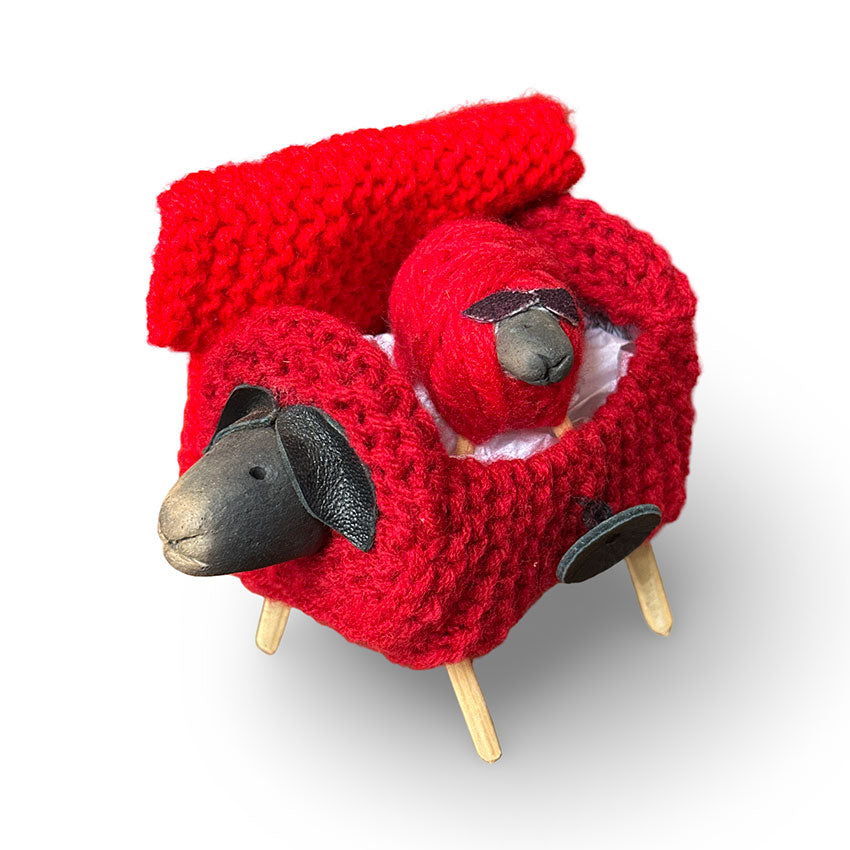 Ovelha em tricô - Com 1 carneirinho