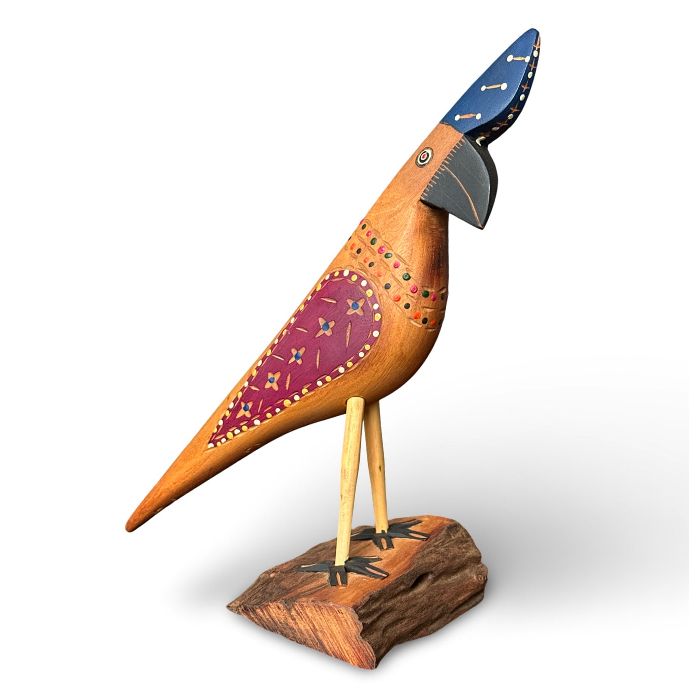 Pássaro em madeira umburana - Sergio Teófilo