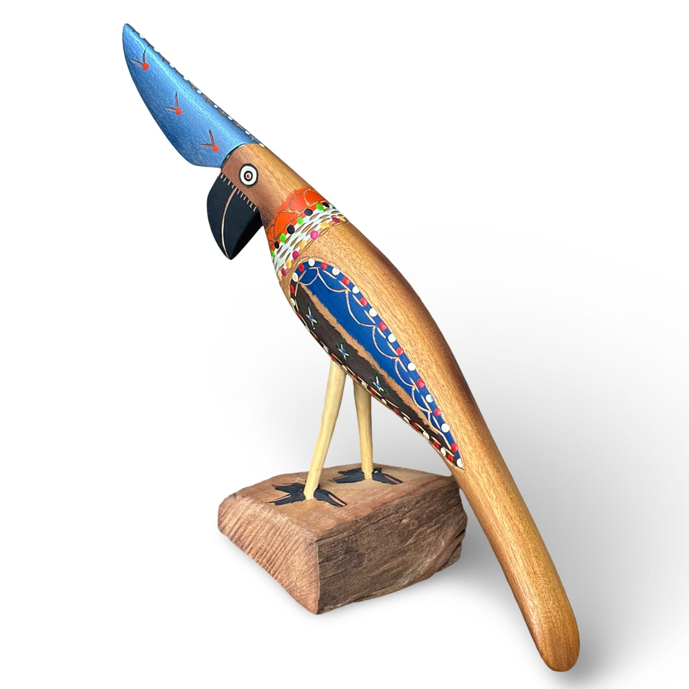 Pássaro em madeira umburana - Sergio Teófilo