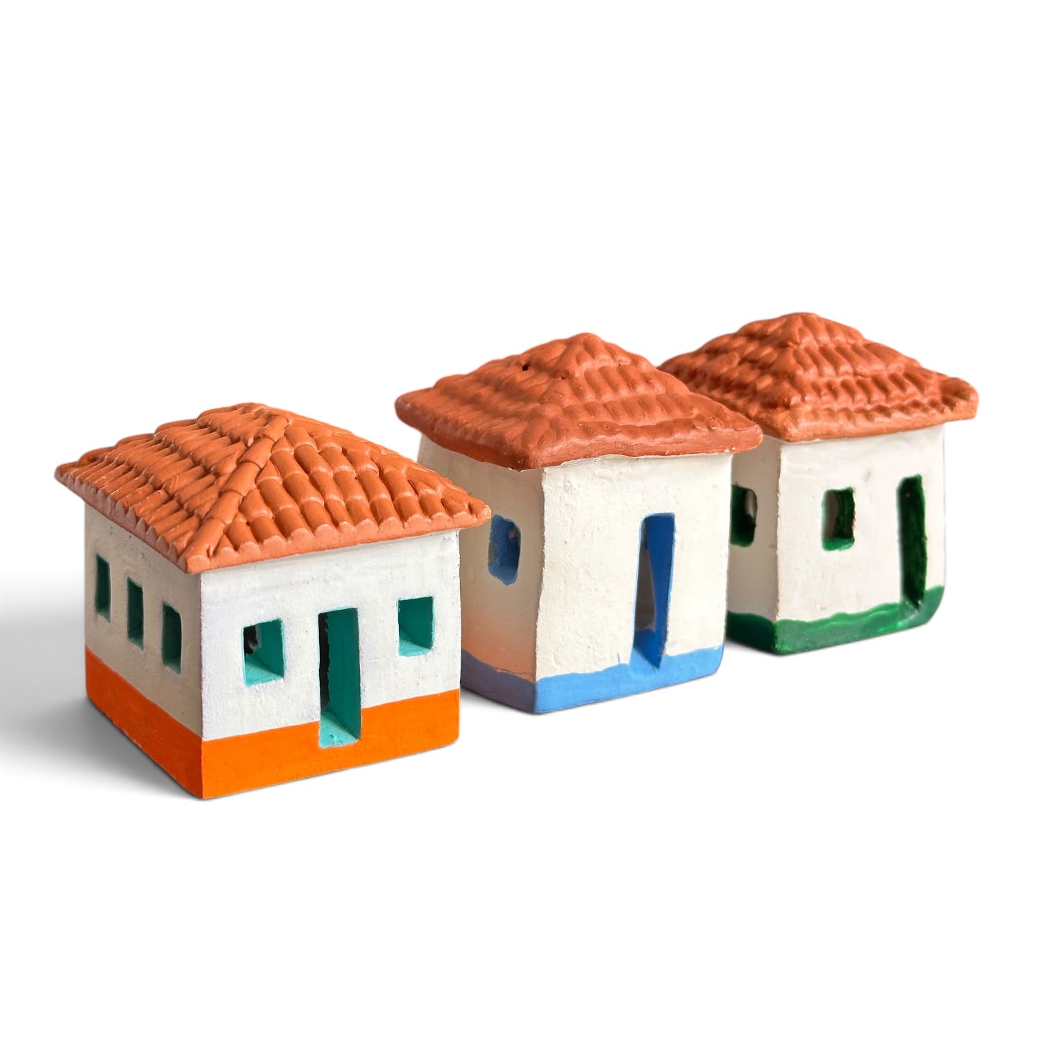 Trio de casinhas em cerâmica - Vale do Jequitinhonha