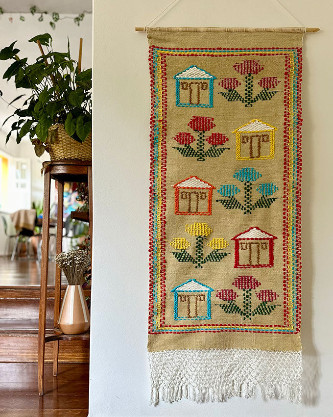 Estandarte em algodão - Tear manual