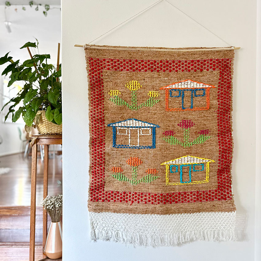 Estandarte em algodão - Tear manual