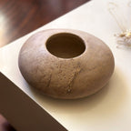 Vaso orgânico em pedra sabão