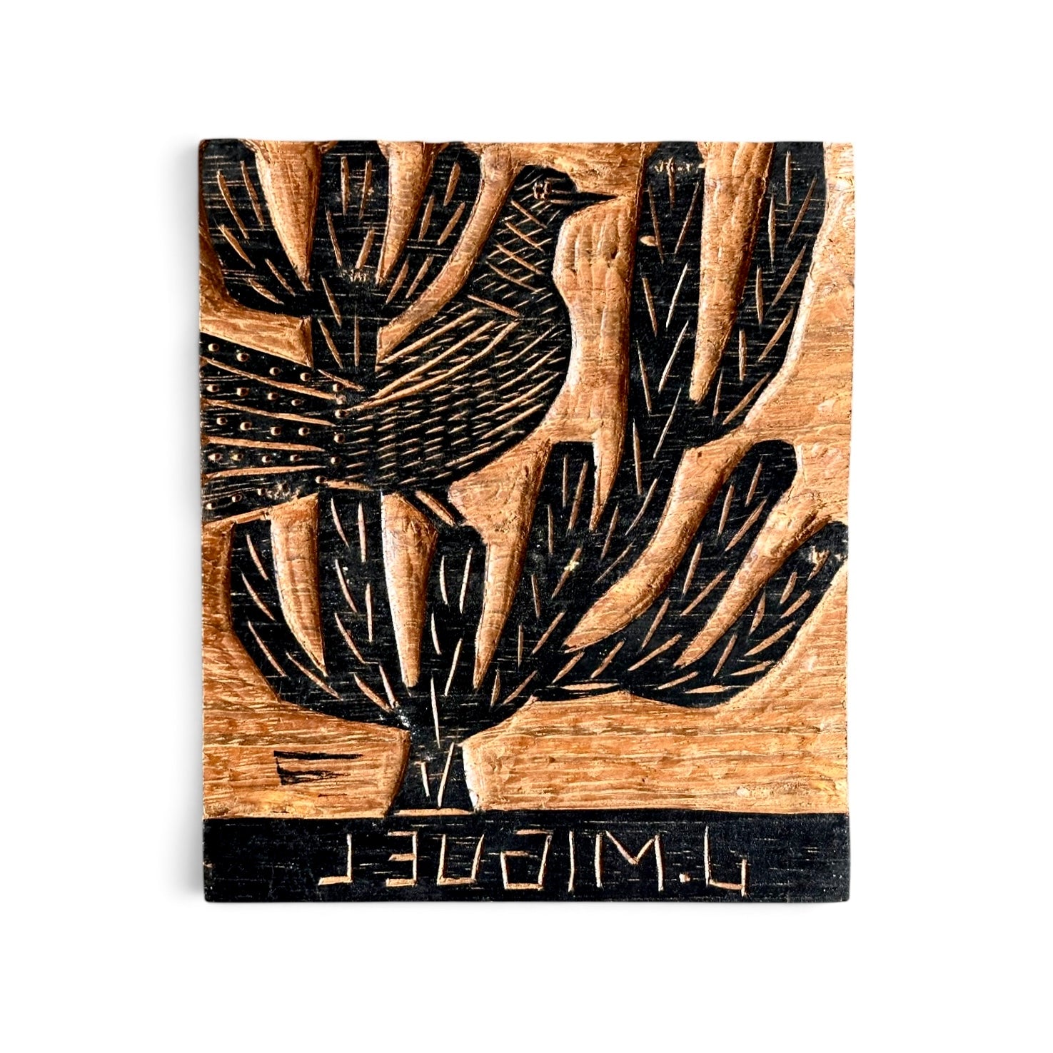 Matriz xilogravura J. Miguel - Ave Sertaneja