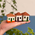 Trio de casinhas em cerâmica - Vale do Jequitinhonha