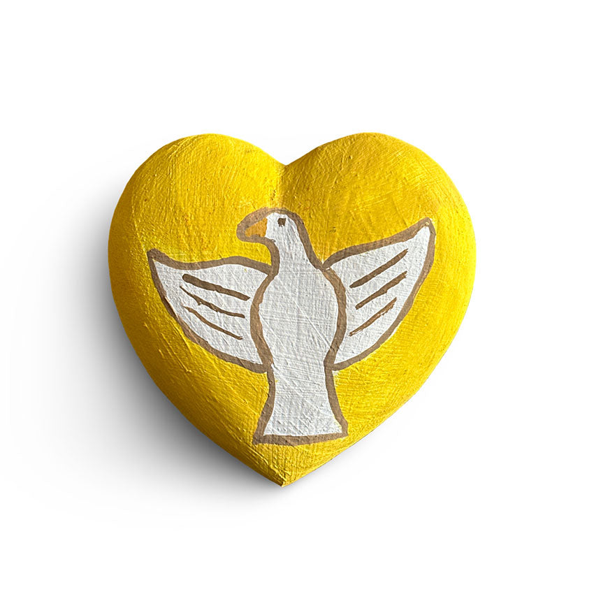 Coração em madeira - Maria Isabel Julião