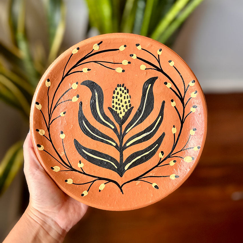Prato de parede pintado à mão M