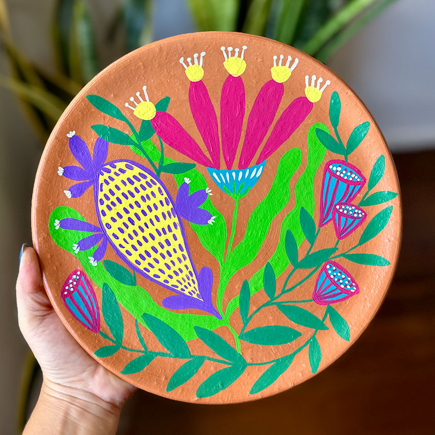 Prato de parede pintado à mão G