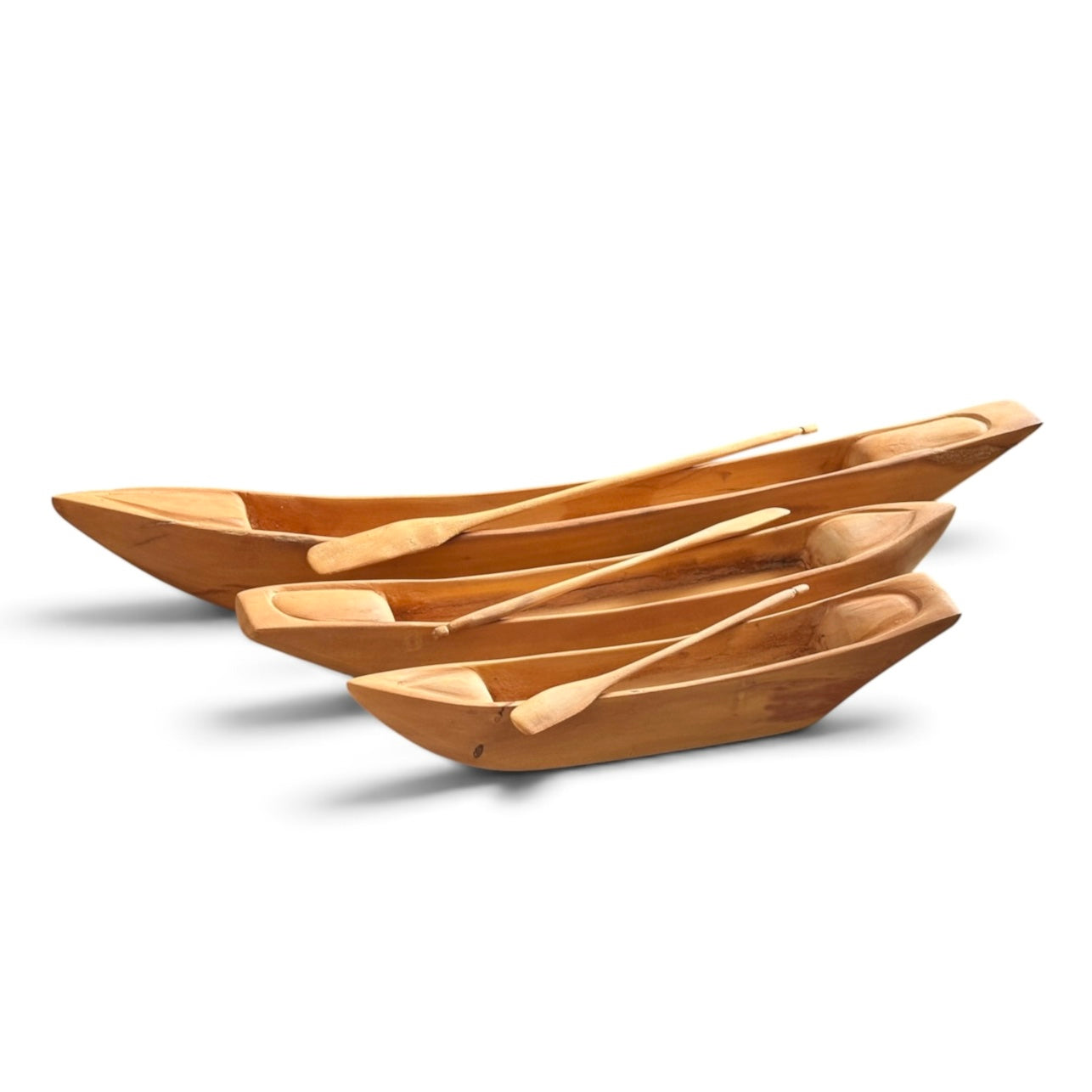 Escultura Canoa em Madeira - Carlos Roberto