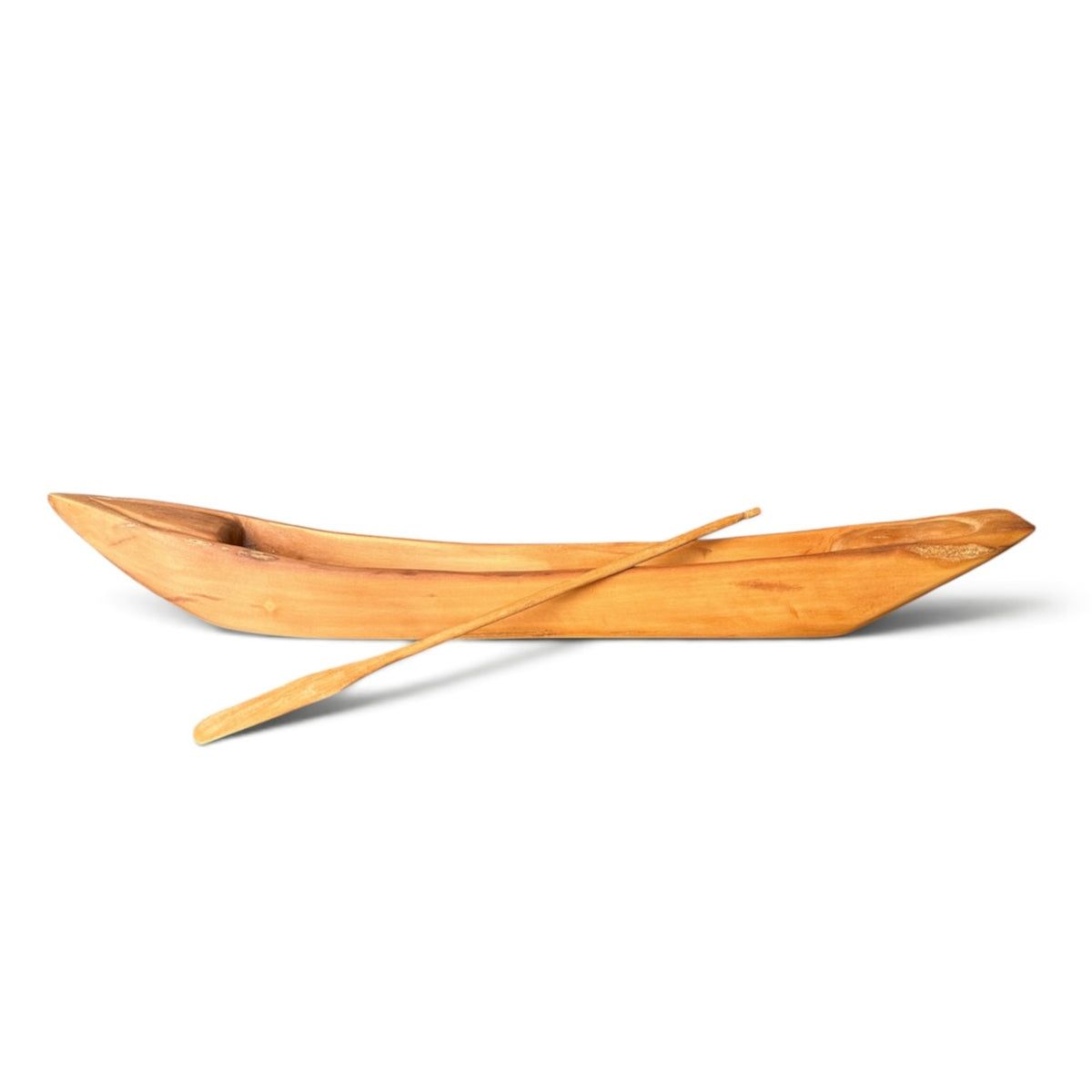 Escultura Canoa em Madeira - Carlos Roberto