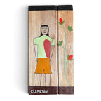 A Mulher, pintura sobre madeira - Clemilton