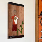 O Homem, pintura sobre madeira - Clemilton