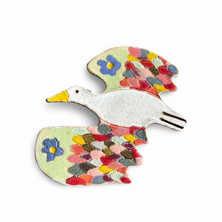 Pássaro em Cerâmica esmaltada - Marcel Fernandes