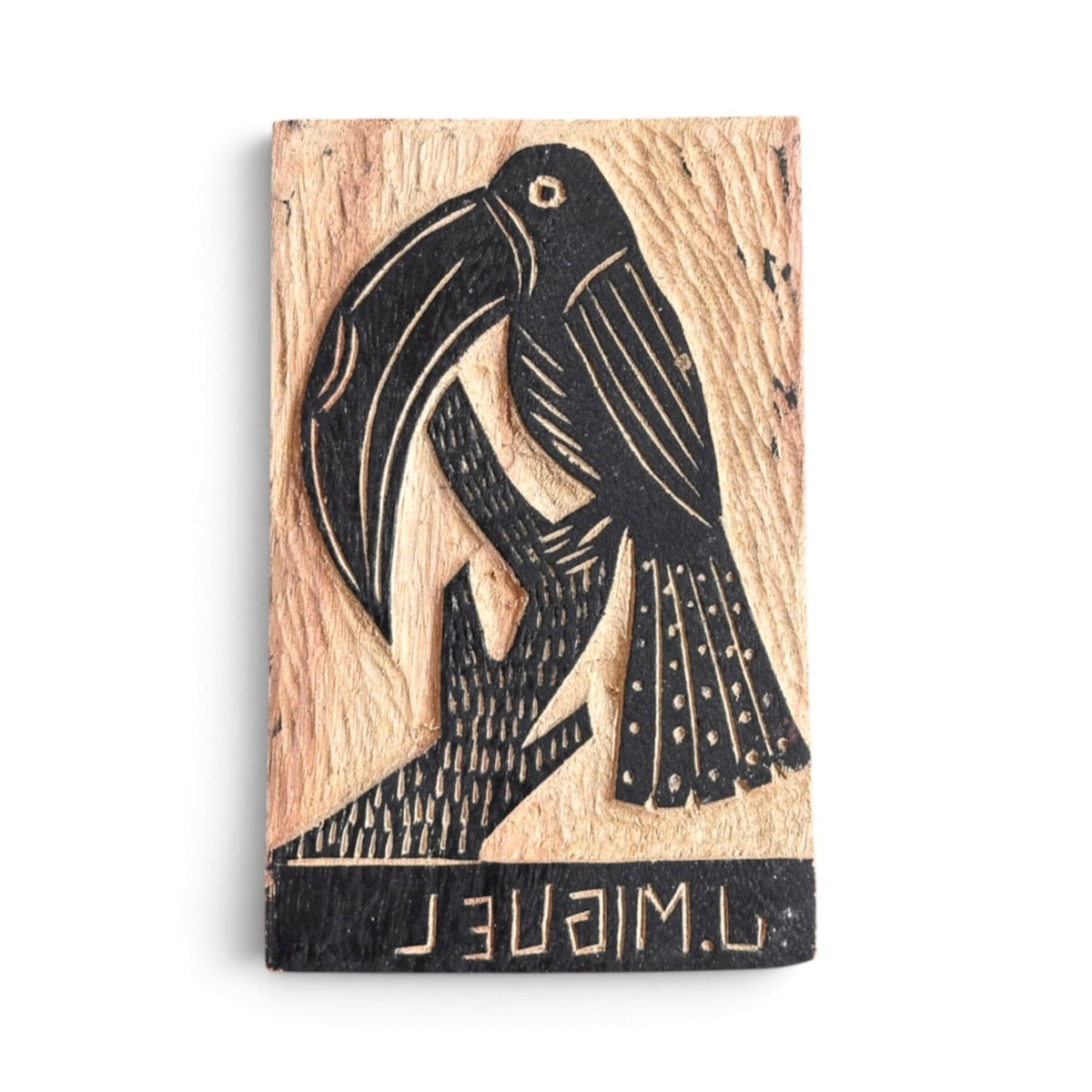 Matriz xilogravura J. Miguel - Tucano