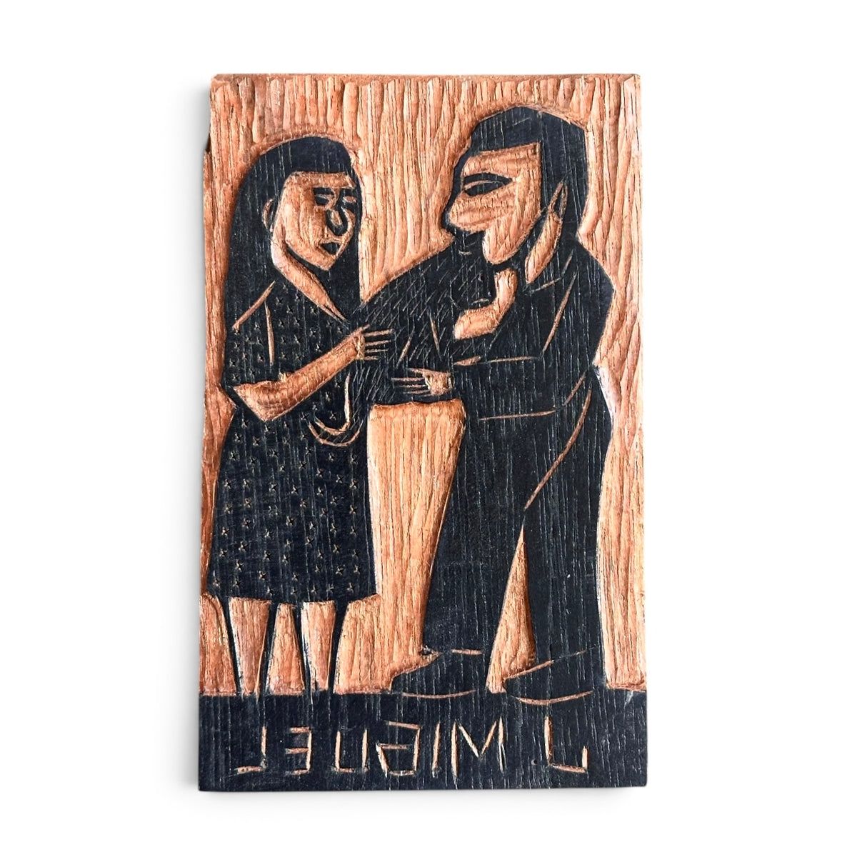Matriz xilogravura J. Miguel - Gato Preto