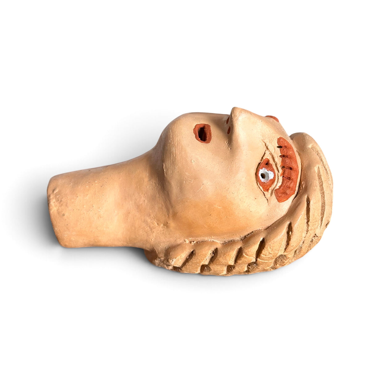 Escultura cabeça em cerâmica - Vale do Jequitinhonha