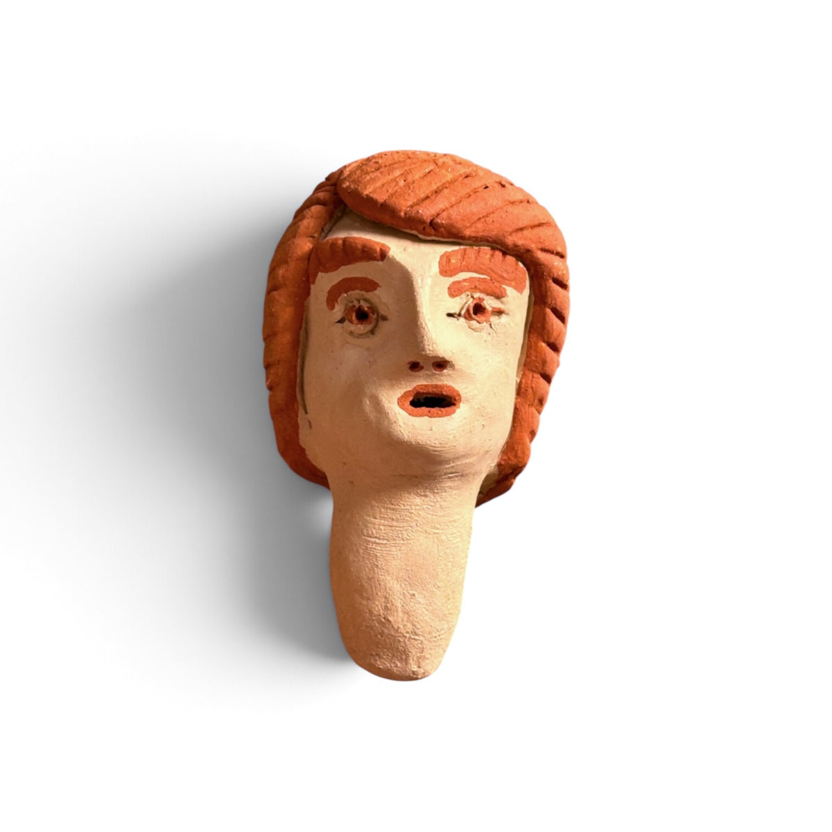 Escultura cabeça em cerâmica - Vale do Jequitinhonha