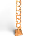 Totem em madeira 100cm - Família Julião