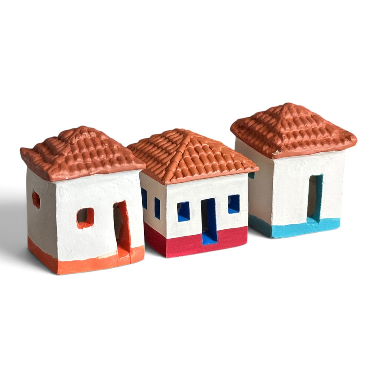 Trio de casinhas em cerâmica - Vale do Jequitinhonha