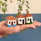 Trio de casinhas em cerâmica - Vale do Jequitinhonha