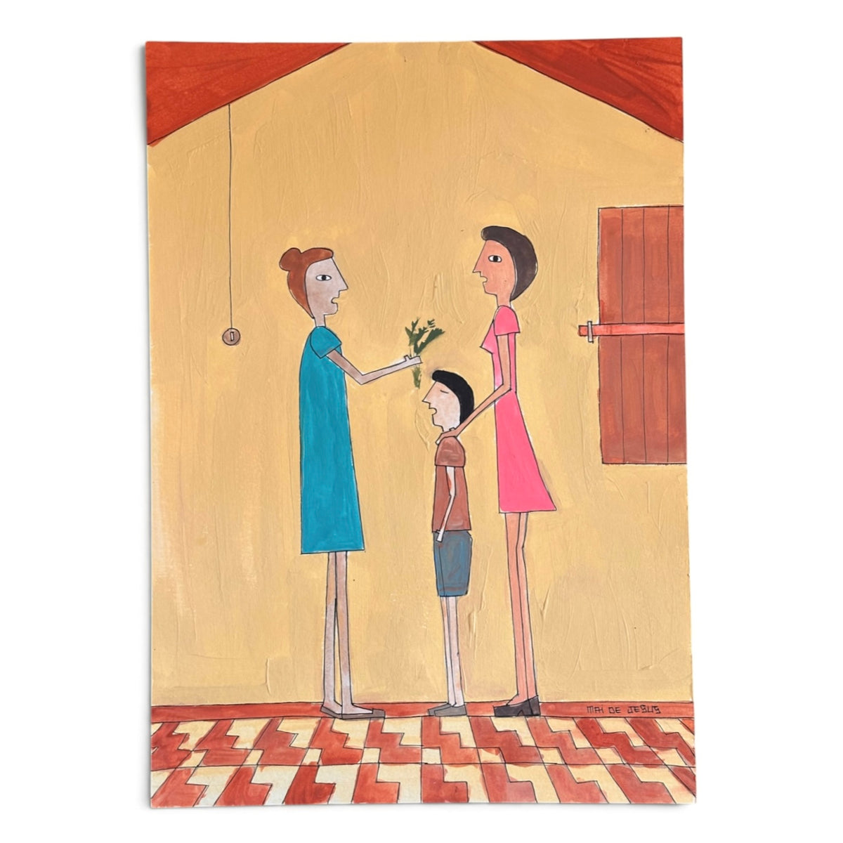 Desenho original "Deus te livre de quem pra ti mal olhou" - Mai de Jesus