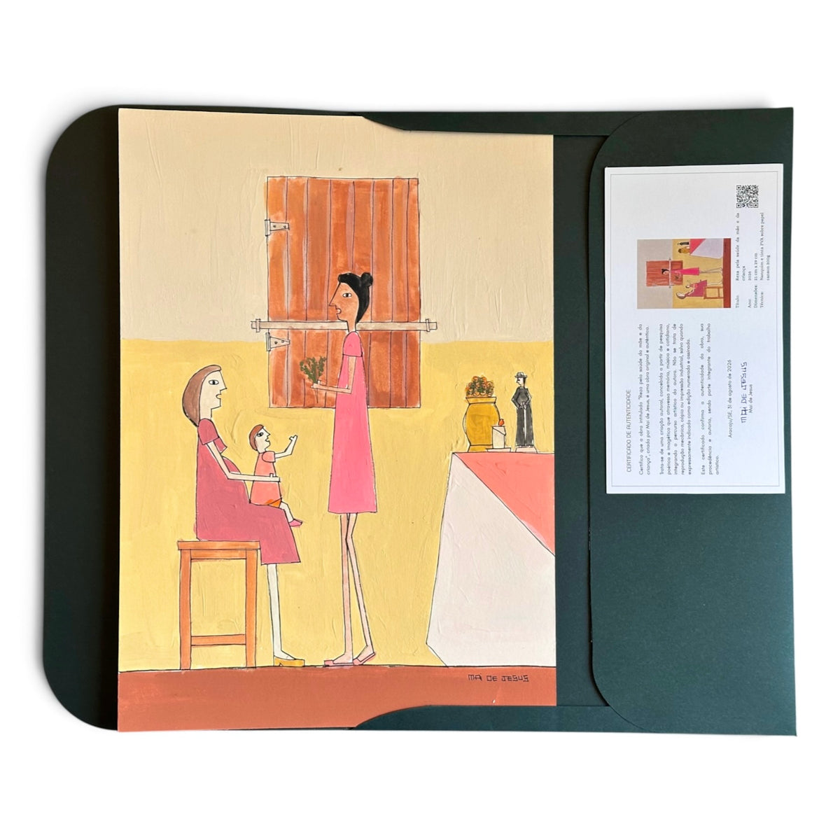 Desenho original "Reza pela saúde da mãe e da criança" - Mai de Jesus