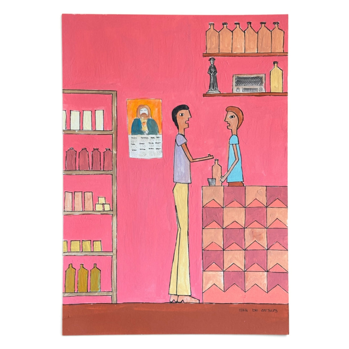 Desenho original "Bar da outra esquina" - Mai de Jesus