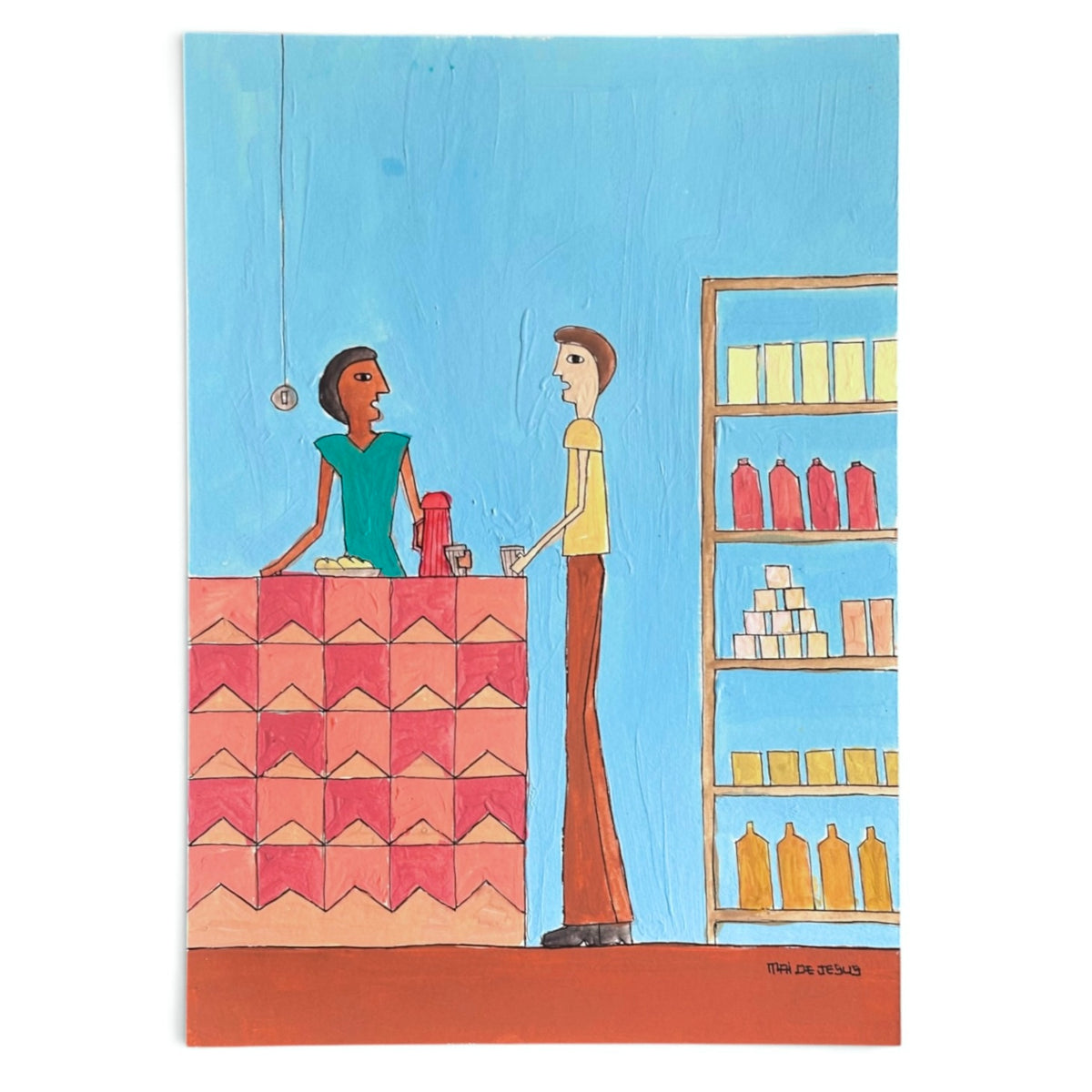 Desenho original "Vendinha da Rua de Cima" - Mai de Jesus