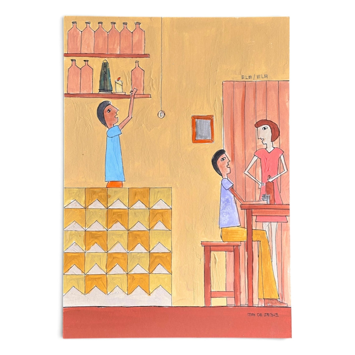 Desenho original "Bar da Esquina" - Mai de Jesus