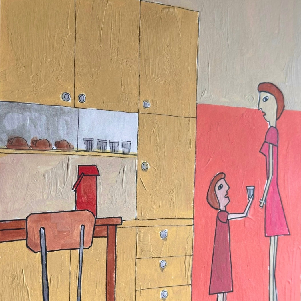 Desenho original "Na cozinha" - Mai de Jesus