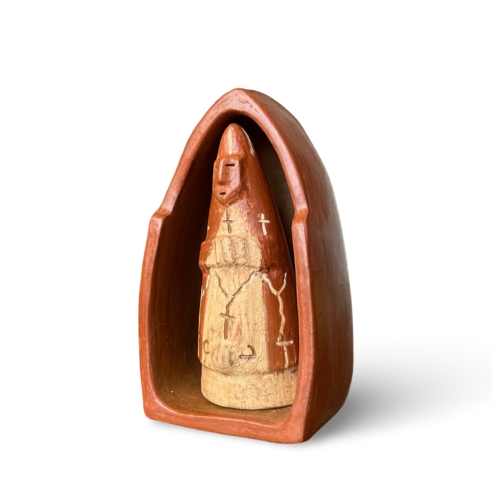Escultura em cerâmica Nossa Sra Aparecida com oratório P - Neguinha e Nanai