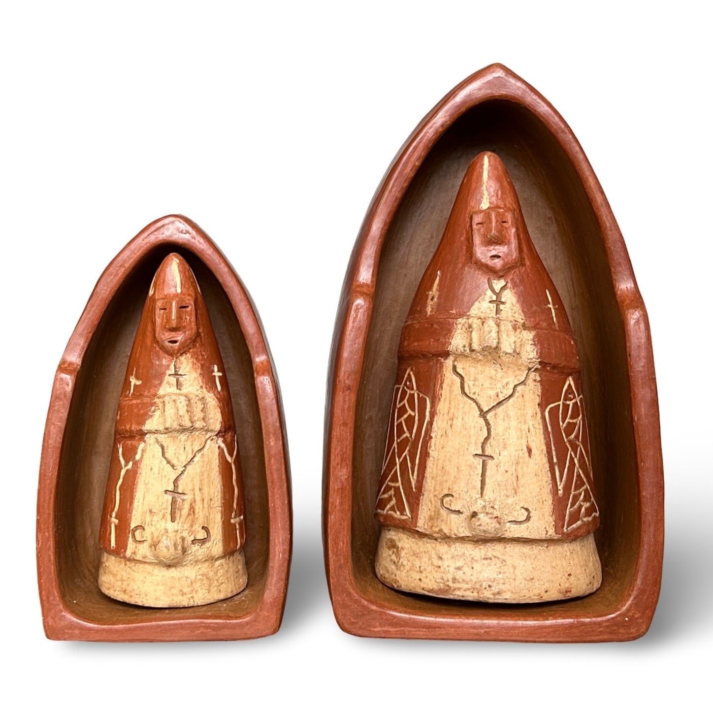 Escultura em cerâmica Nossa Sra Aparecida com oratório P - Neguinha e Nanai