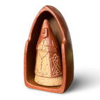 Escultura em cerâmica Nossa Sra Aparecida com oratório M - Neguinha e Nanai