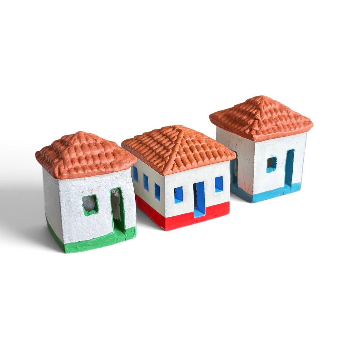 Trio de casinhas em cerâmica - Vale do Jequitinhonha