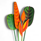 Buquê com 4 plantas em madeira pintadas a mão