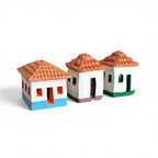 Trio de casinhas em cerâmica - Vale do Jequitinhonha