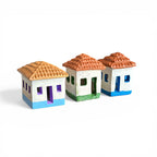 Trio de casinhas em cerâmica - Vale do Jequitinhonha