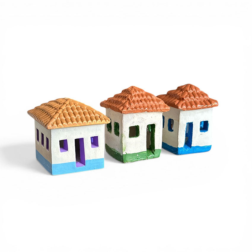 Trio de casinhas em cerâmica - Vale do Jequitinhonha