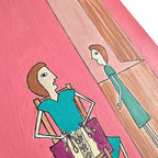 Desenho original "Ensinando a fazer renda" - Mai de Jesus