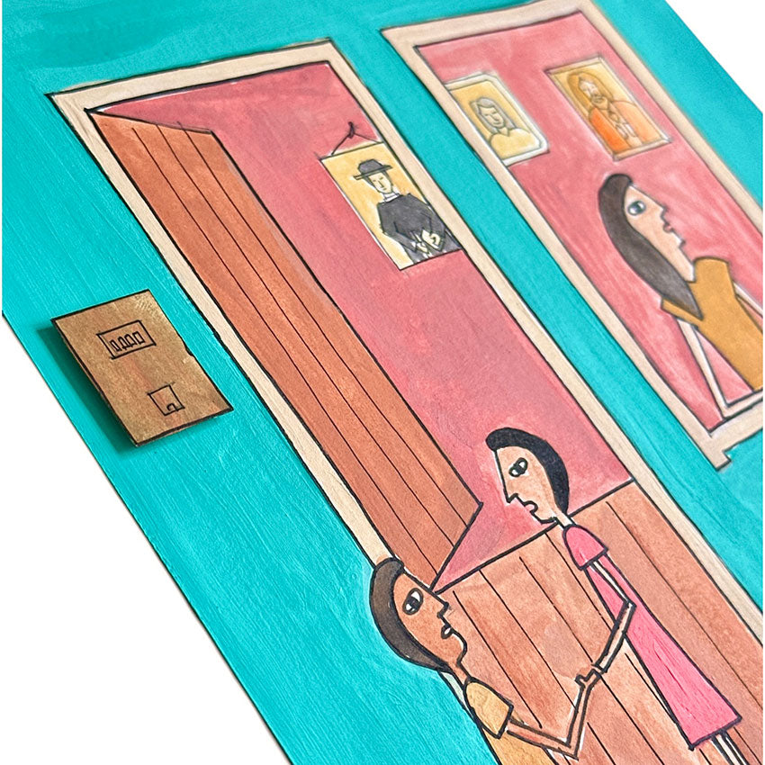 Desenho original "Esperando na janela" - Mai de Jesus
