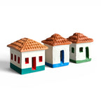 Trio de casinhas em cerâmica - Vale do Jequitinhonha