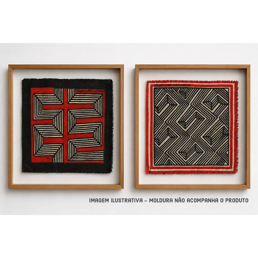 Dupla de grafismos em Telas - Etnia Asurini